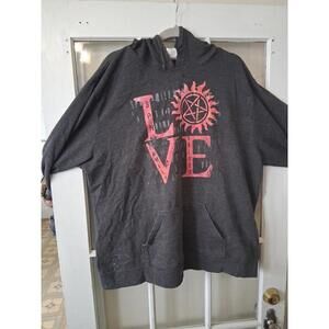 Supernatural Love SPN Family Values Hoodie Pullover Size 2XL, See Pics Black, I1